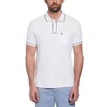 Original Penguin Earl Organic Interlock 3D Sticker Pete поло с короткими рукавами XS
