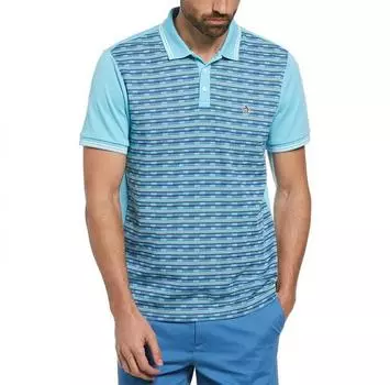 Original Penguin Geo Jacquard Front Interlock поло с короткими рукавами S