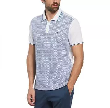 Original Penguin Jacquard Interlock Mini Lines поло с короткими рукавами L