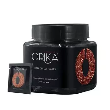 Orika Red Chilli Flakes 40 г | Идеальная приправа для пиццы, пасты и чесночного хлеба | Без искусственных ароматизаторов и красителей