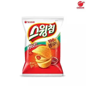 Orion Swing Chips Fried Chilli Paste Paste со вкусом пасты 124 г (5 различных количеств) 1