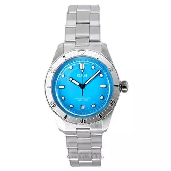 Oris Divers Sixty-Five Cotton Candy Нержавеющая сталь Синий циферблат Автоматические часы 01-733-7771-4055-07-8-19-18 100M унисекс синий