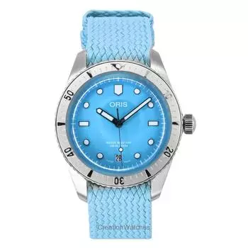 Oris Divers Sixty-Five Cotton Candy текстильный ремешок синий циферблат автоматические часы 01-733-7771-4055-07-3-19-02S 100M унисекс синий
