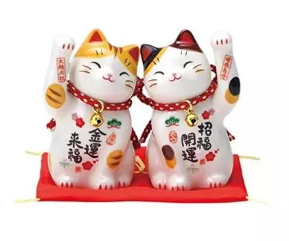 Орнамент Интерьер Lucky Lucky Lucky Cat Gold Lucky Lucky Cat Lucky Charms Разное Living Вход Открытие Праздничный Подарок Cat/Aya-e (с белый