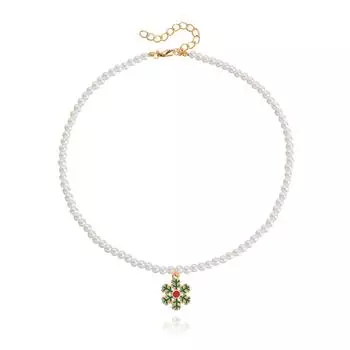 Ornaments, Pearl Chains, Dripping Oil, Snowflake Bells, Christmas Tree Accessories, Necklaces, Women S Christmas Sweater Chains