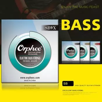 Orphee SB 4/5/6 шт. профессиональные электрические басовые струны шестиугольные из никелевого сплава обычные легкие басовые аксессуары 40125