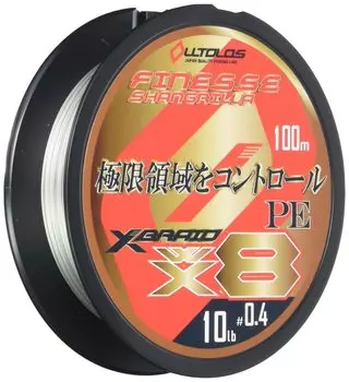 Ortros PEWX8 Finesse 100 м 10 фунтов Белый 15 см Тяжелый зеленый Маркировка каждые 135 см X-Braid Shangri-La Нет. 0,4