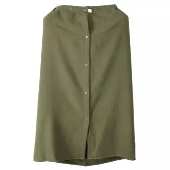 oruTa Wrap 85cm Cotton Adjustable Towel, Adult, Long, 3-Way, Simple, Moisture-Wicking, Quick-Drying, Gauze, 100% (130x85cm, Buttons, Khaki)