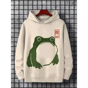 Осень и зима Мужская толстовка с капюшоном Animal Art в японском стиле Harajuku Fashion Casual Sports Hoodie Pattern Осень и зима L