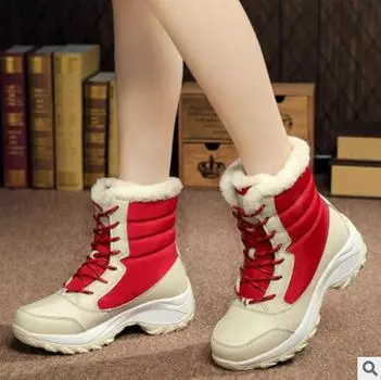 Осенне-зимние женские полуботинки для снега и хлопка size 37 синий