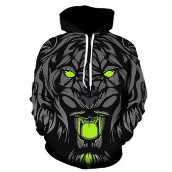 Осенняя новинка Tiger Series Printed Sweatshirt 3D Sweatshirt Men s Loose Pullover Hoodie Sweatshirt S