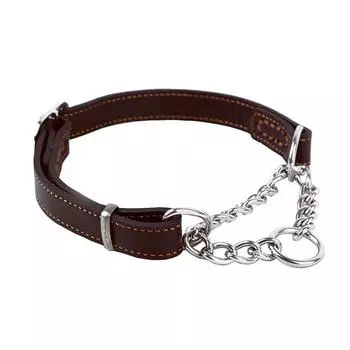 Ошейник Benepaw Martingale из кожи, не тянет, не дает побегу, тренировочный ошейник из нержавеющей стали, цепь для домашних животных для маленьких, средних и больших собак S
