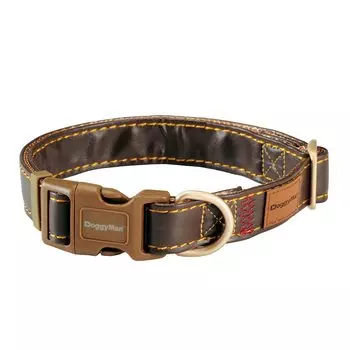 Ошейник для собак Doggyman Tailor L из кожи, коричневый, для собак (Шеи) коричневый