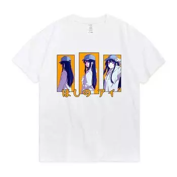 Oshi No Ko футболки женские Harajuku Ullzang футболка японского аниме футболка Ai Ruby Akane Aquamarine Hoshino футболка с коротким рукавом 2XL