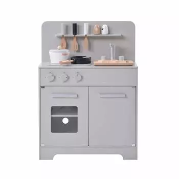 OSJ Play Kitchen Деревянные кухонные принадлежности Игровой набор День рождения Кухня Развивающие игрушки для детей Детская копировальная плита Мини-кухня Игрушечная кухня