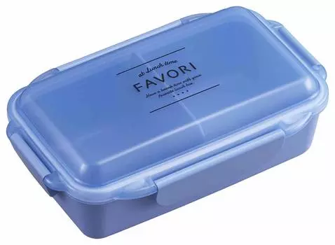 OSK Bento Box Lunch Box Dish Up Lunch Blue 500ml Made in Japan Dishwasher Safe [With Dividers/4-Point Lock/Pressure-resistant/Silver Ion] PCD-500 синий
