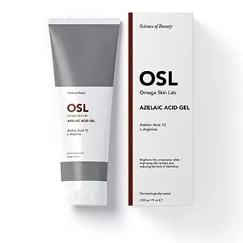 OSL 10% гель против пятен с азелаиновой кислотой и L-аргинином, 75 мл — безопасное средство для лечения пятен с салициловой кислотой и очищающее средство с салициловой кислотой для чистой кожи