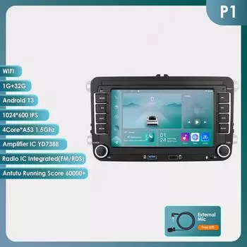 OSSURET 7 Android Авто Радио GPS Стерео Для VW GOLF PASSAT Polo Fabia Tiguan Jetta Caddy Octavia YEti Superb Fabia Leon Интеллектуальная Мультимедиа P1 4Core 1G 32G