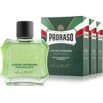 Освежающий лосьон после бритья Proraso Eucalyptus Green, 3 шт., 100 мл
