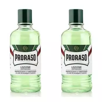 Освежающий лосьон после бритья Proraso Green с эвкалиптом, 2 шт., 400 мл