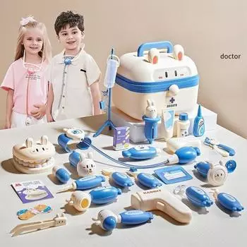От 0 до 3 лет дети играют дома моделирование медицинская портативная коробка для игрушек милые забавные моделирующие развивающие игрушки