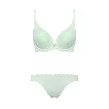 от Set Yumemiru DeepV Bra Shorts Set Daisy Lace 10188827 1602 C65M [Amostyle Triumph] Бюстгальтер(р) & Женский (Мятная газировка)