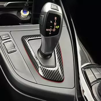 Отделка рамы рычага переключения передач автомобиля для BMW 1 2 3 4 серии F20 F21 F22 F23 F30 F34 F35 F32 F33 F36 Аксессуары для автомобиля в стиле углеродного волокна чёрный