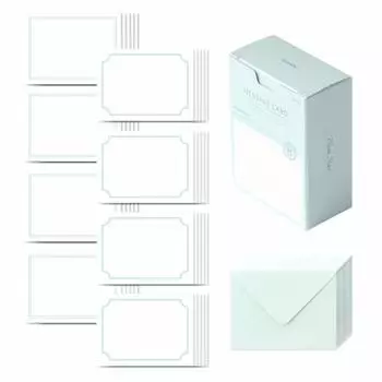 Открытка с сообщением Monolike Мини-открытка Пустая мятная открытка Пустая мятная открытка Набор из 40 конвертов 20 мини-дизайнерских канцелярских принадлежностей Праздничная открытка Благодарственная открытка