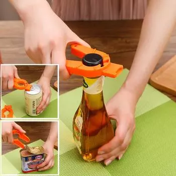 Открытый кемпинг и многофункциональные открытые консервные банки с напитками, открывалка для консервных банок, отвертка оранжевый