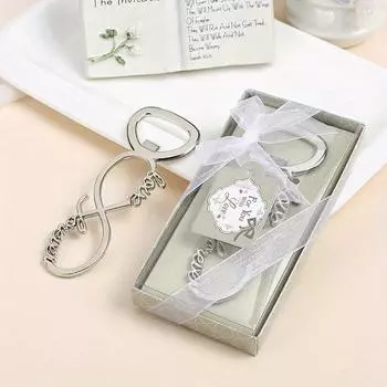 Открывалка для бутылок Love Forever Свадебные сувениры и подарки Свадебные подарки для гостей Свадебные сувениры Товары для вечеринок серебряный