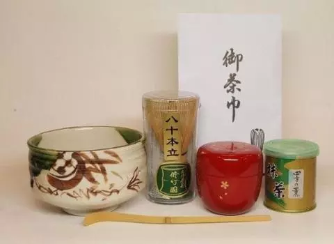 Отличный набор Matcha, 1 шт., чай с ярко-красной росписью - чаша, Oribe, Natsume,