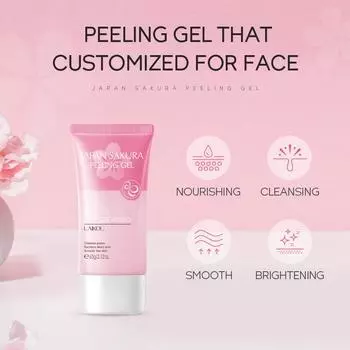 Отшелушивающий гель-скраб для лица LAIKOU Cherry Blossom очищает поры 60g