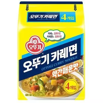 Ottogi curry noodles, 4 pieces