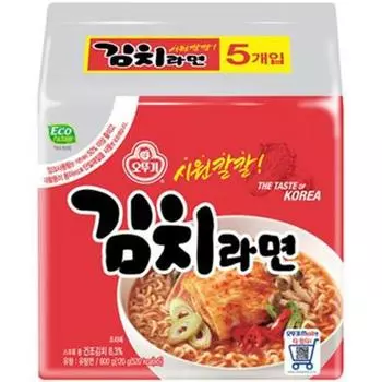 Ottogi Kimchi Ramen, 5 pieces