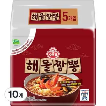 Ottogi seafood jjamppong, 10 pieces