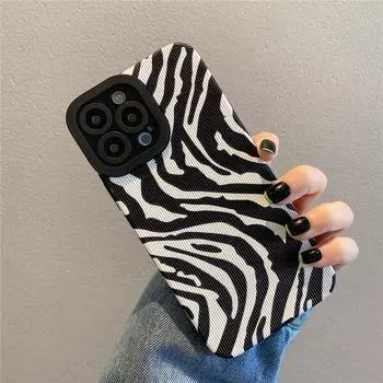Ottwn чехол для телефона в полоску с зеброй для Iphone 14 Pro Max 11 12 13 Pro 7 8 Plus X Xs Max Xr противоударный мягкий силиконовый чехол задние чехлы for iphoneX(5.8 )