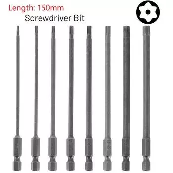 Отвертка Torx Head Bit 150 мм длиной 6,35 мм Аксессуары