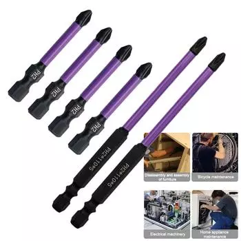 Отвертки из легированной стали, крестообразные черные сверла 4pcs 50mm
