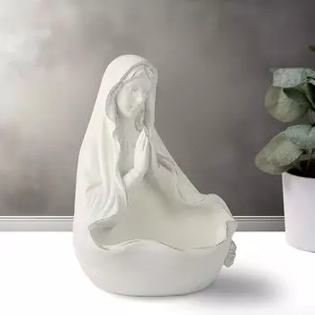 Our Lady Of Grace Statue Virgin Mary Keepsake Rosary Holder Resin Craft Desktop Ornaments Home Decor