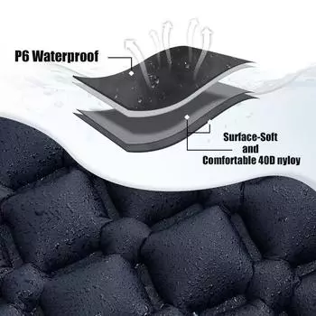 Outdoor Camping Air Cushion Ultra-light Camping Blanket Travel Sleeping Pad Travel Hiking Sleeping Pad Natural Guest Equipment 190cmx60cmx5cm темно-синий