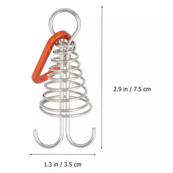 Outdoor Camping Octopus Rope Buckle Camping Deck Nail Stainless Steel Fixed Tent Rope Buckle Wooden Hook Spring Wind Rope