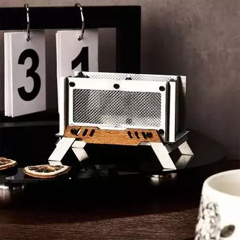 Outdoor Camping Stainless Steel Mini Firewood Stove, Aromatherapy Stand, Portable Exquisite Home Decoration Aromatherapy Stove
