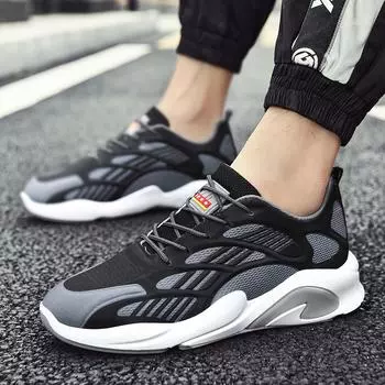 Outdoor Casual Shoes Men Fashion Sneakers Breathabl Comfortable Running Sport Trainers Lace Up Platform Footwear Tenis Masculino 39