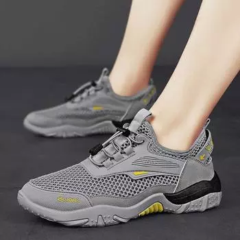 Outdoor creek shoes men s wading shoes summer 2024 new hollow mesh sports trendy shoes men s quick-drying big mesh shoes 39