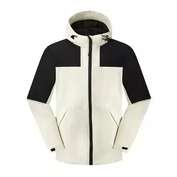 Outdoor Jacket Men s and Women s Spring and Autumn Color Matching New Windproof and Waterproof Mountaineering Clothing Single-punch Hooded Jacket S