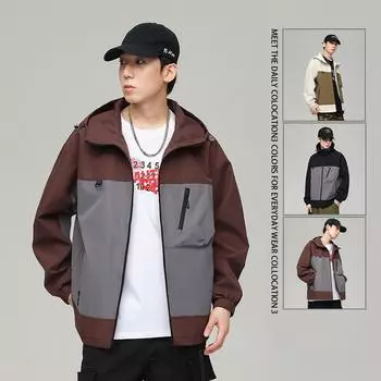 Outdoor Jackets, Men s Jackets, New Early Spring and Autumn Trendy High-end Mountaineering Clothing Tops M