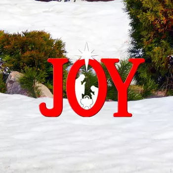 Outdoor Joy Nativity Set 3Pcs Garden Christmas Stakes Home Decor Simple Assembly Yard Art Sign