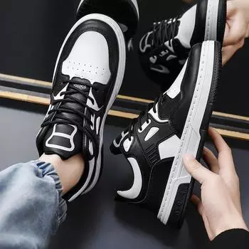 Outdoor men s shoes summer breathable 2025 new student leather youth board shoes men s versatile casual sports trendy shoes 39