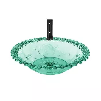 Outdoor Plastic Bird Bath, Wall Mounted Bird Bath, Tree Mounted Bird Bath, Suitable For Garden Fence, Terrace, Yard, Patio Decoration One Size синий