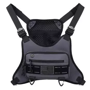 Outdoor Running Bag Cycling Jogging Hunting Vest Camping Front Chest Vest BackpackRig Sports Gym Travel Training